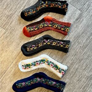 Floral Knit Socks Set